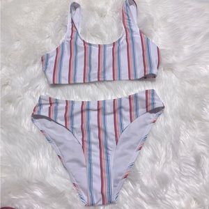 Striped‎ high waisted bikini size XL